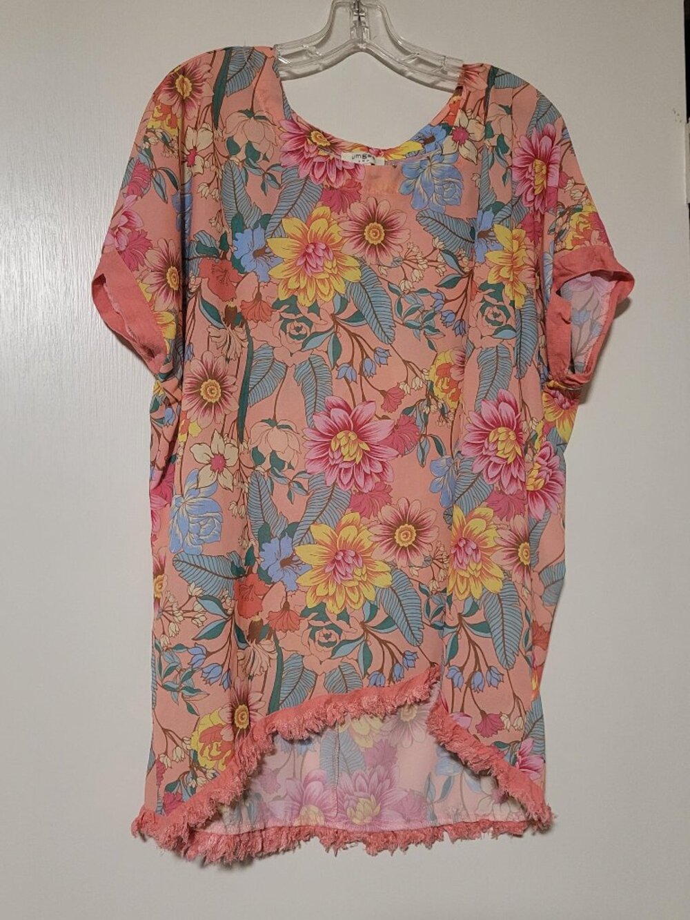 Umgee pink floral tunic